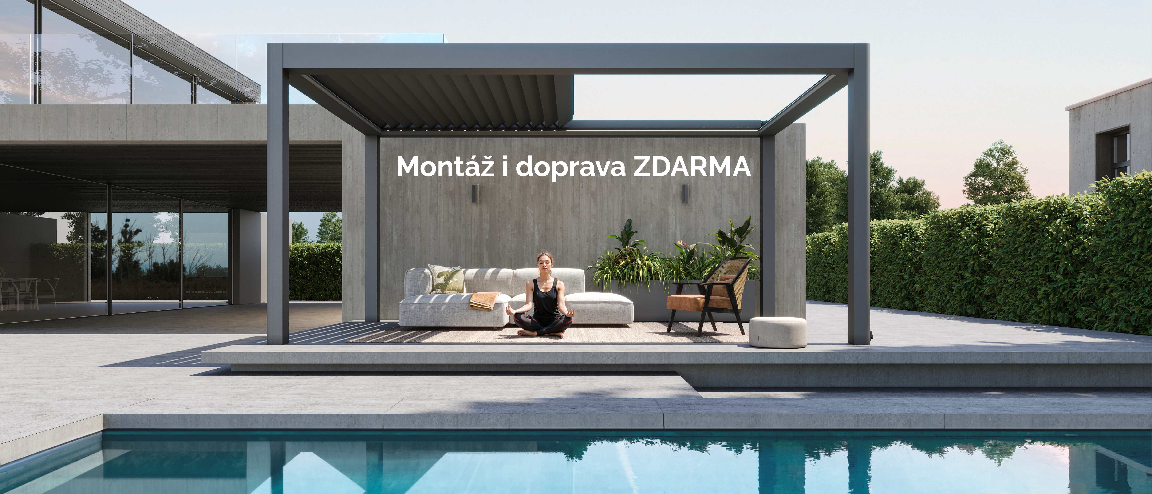 Bioklimatyczne pergole z obracającymi się listwami