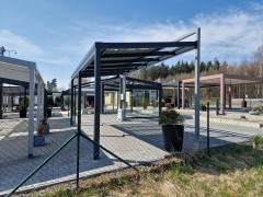 Pergola aluminiowa SOLAR ENERGO z fotowoltaiką i bez podłączenia do sieci, produkcja własna