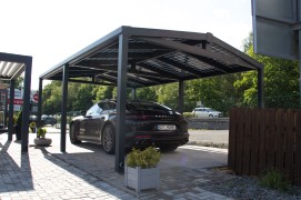 Wiata samochodowa z aluminium SOLAR ENERGO 6x4m z fotowoltaiką 4,56 kW + akumulator 6,2 kW