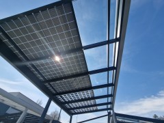 Pergola aluminiowa SOLAR ENERGO z fotowoltaiką i bez podłączenia do sieci, produkcja własna