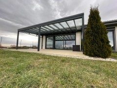 Pergola aluminiowa SOLAR ENERGO z fotowoltaiką i bez podłączenia do sieci, produkcja własna