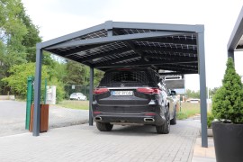 Wiata samochodowa z aluminium SOLAR ENERGO 6x4m z fotowoltaiką 4,56 kW + akumulator 6,2 kW