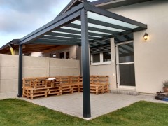 Pergola aluminiowa SOLAR ENERGO z fotowoltaiką i bez podłączenia do sieci, produkcja własna