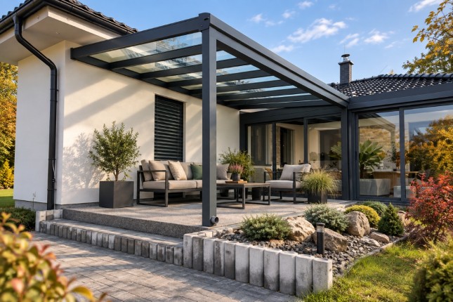 Aluminiowa pergola POLLUX ze szkłem